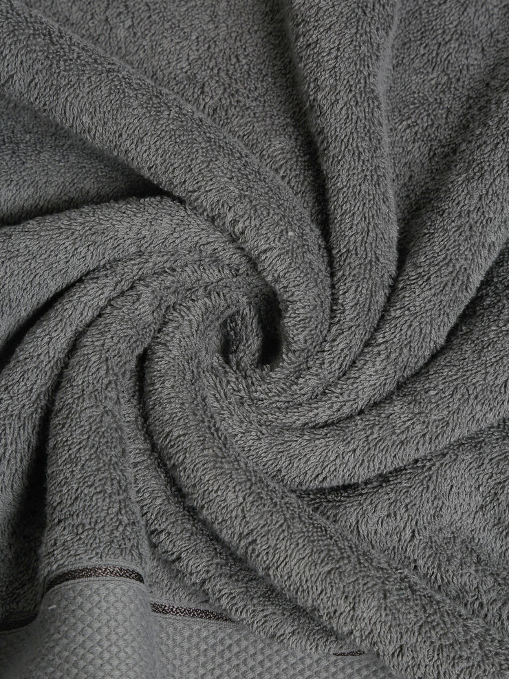 Creeva Grey 2 Pc Solid 525 GSM Bath Towel Set