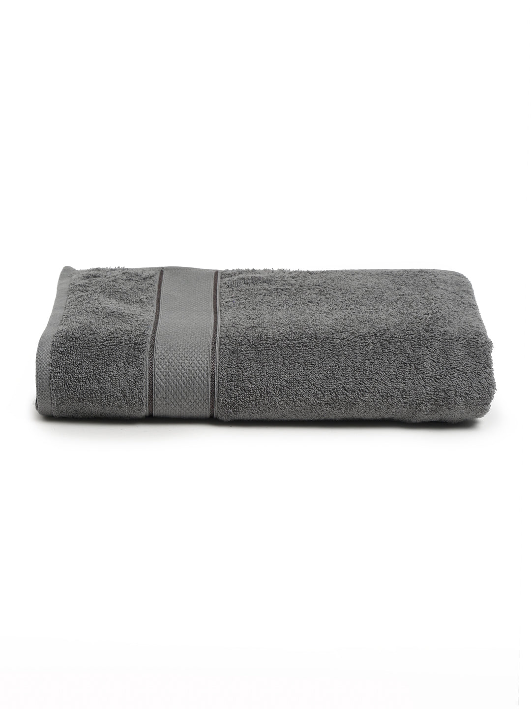 Creeva Grey 2 Pc Solid 525 GSM Bath Towel Set