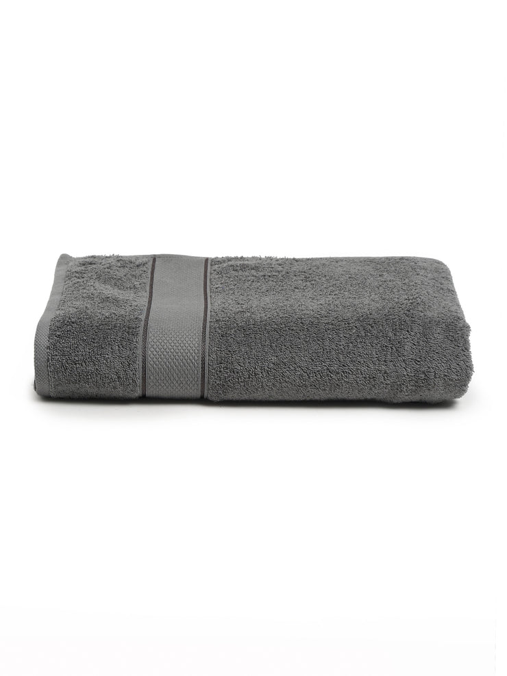 Creeva Grey 2 Pc Solid 525 GSM Bath Towel Set