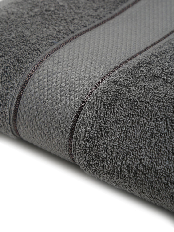 Creeva Grey 2 Pc Solid 525 GSM Bath Towel Set