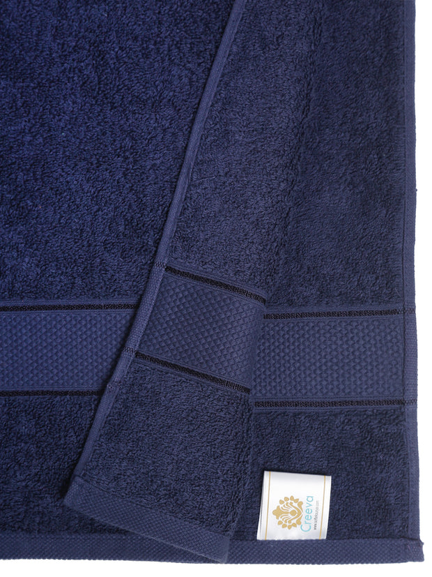 Creeva 525 GSM Cotton Lady Bath Towel 60x120 Set 2 (Navy)
