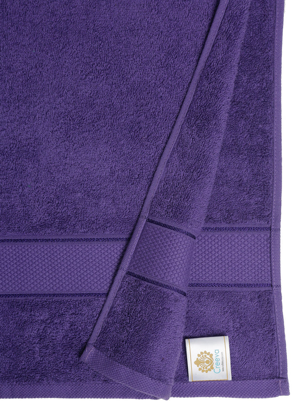 Creeva 525 GSM Cotton Lady Bath Towel 60x120 Set 2 (Violet)