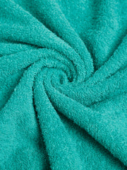 Creeva Sea Green & Violet 2 Pc Solid 525 GSM Bath Towel Set