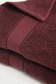 Creeva 525 GSM Cotton Lady Bath Towel 60x120 Set 2 (Wine)