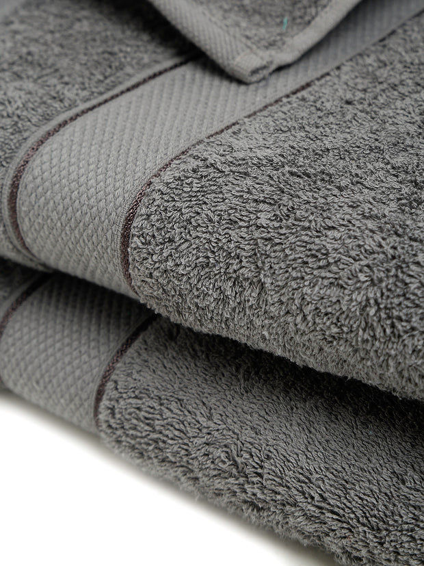 Creeva 525 GSM Cotton Lady Bath Towel 60x120 Set 2 (Grey)