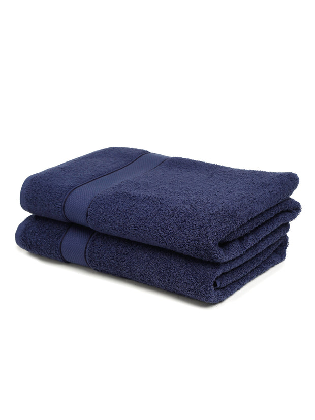Creeva 525 GSM Cotton Lady Bath Towel 60x120 Set 2 (Navy)