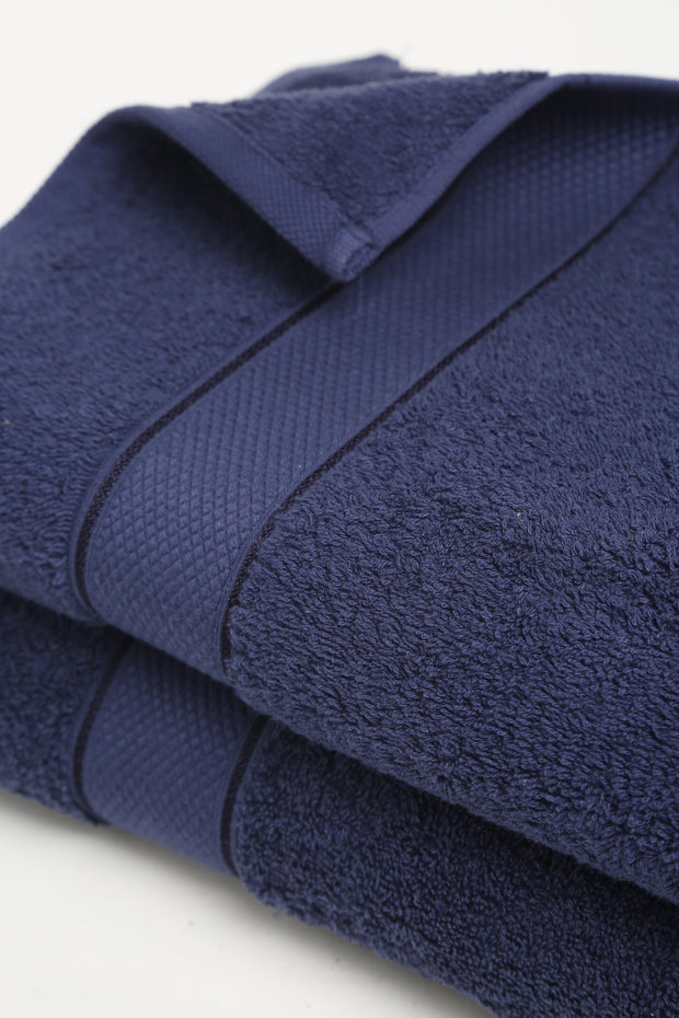 Creeva 525 GSM Cotton Lady Bath Towel 60x120 Set 2 (Navy)