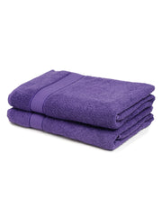 Creeva 525 GSM Cotton Lady Bath Towel 60x120 Set 2 (Violet)