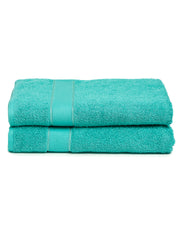 Creeva 525 GSM Cotton Lady Bath Towel 60x120 Set 2 (Sea Green)