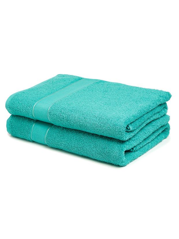 Creeva 525 GSM Cotton Lady Bath Towel 60x120 Set 2 (Sea Green)