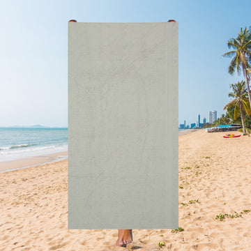 Stone Mist Beach Towel – Soft Light Grey Tone, 105 x 180 cm